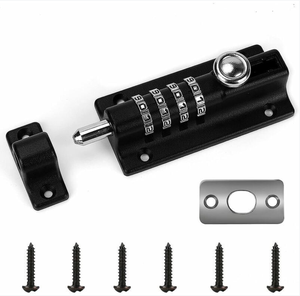 Serrure De Porte étanche à 4 Roues, Verrou De Porte Et Pêne Avec Vis, Combinaison Sans Clé | Leroy Merlin