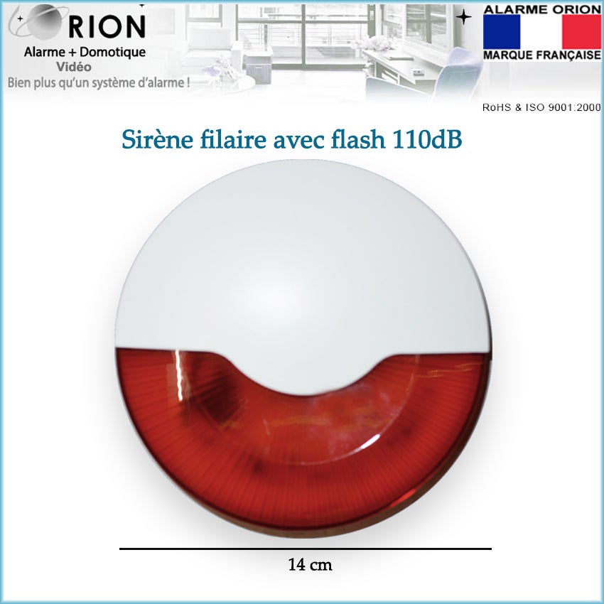 alarme maison sans fil connectée ORION IP + GSM 4G - 18 eléments - pour maison 4 à 6 pieces. - 3