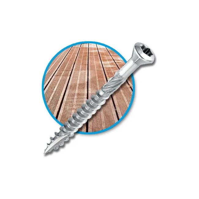 240 wkrętów do tarasu INOX A2 - TX25, D. 5 x 60 mm z redukowanym łbem ząbkowanym + bit gratis - ..@60