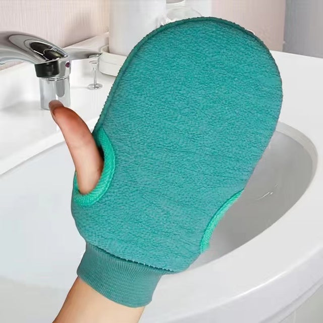 Gants exfoliants de haute qualité, adaptés aux hommes et aux femmes, pour un nettoyage en profondeur et l'élimination des peaux mortes.