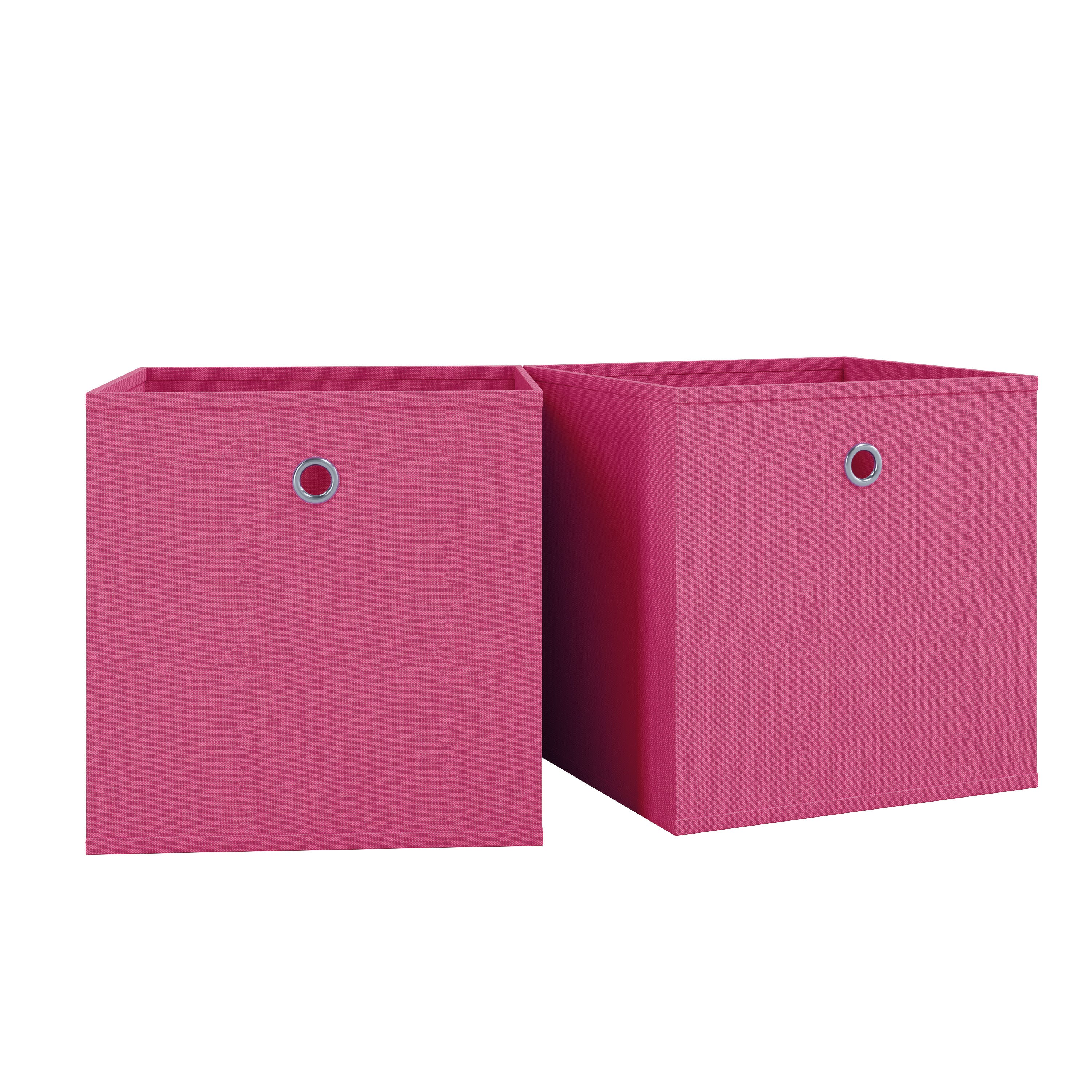 Lot De 2 Petites Boîtes Pliantes Plastique Avec Anse - Panier Provisions Camping Rangement Orange