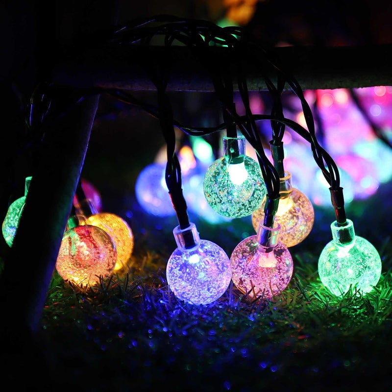Solar Bubble Ball Light String LED Crystal Ball Lantern extérieur jardin Wall Tree Light Lawn Lantern - 4