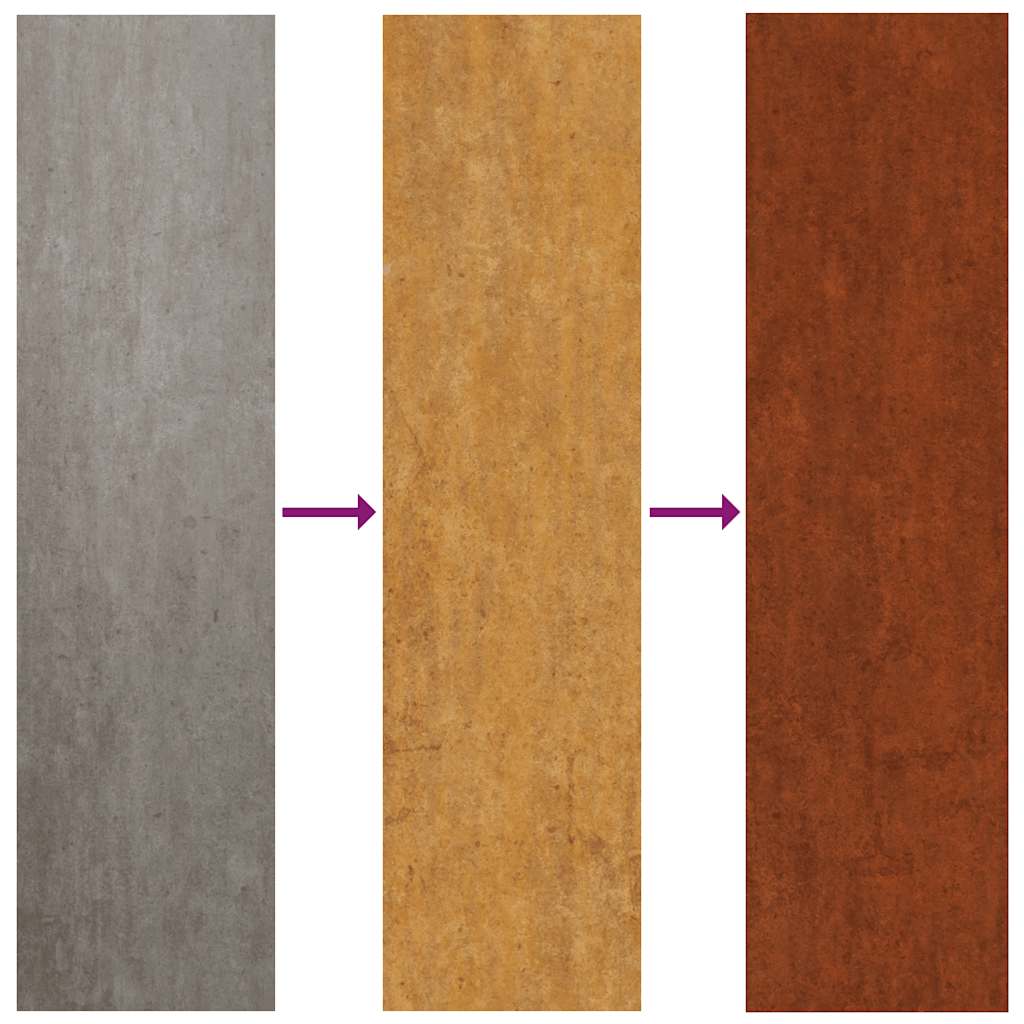 vidaXL Jardinière rouillé 200x40x40 cm acier inoxydable - 8