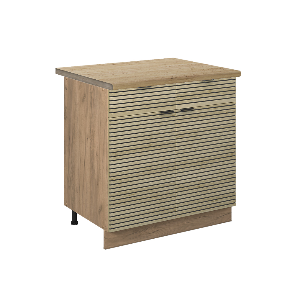 Vicco Szafka dolna do kuchni Fame-Line, Panel dębowy, 80 cm , BP Dąb