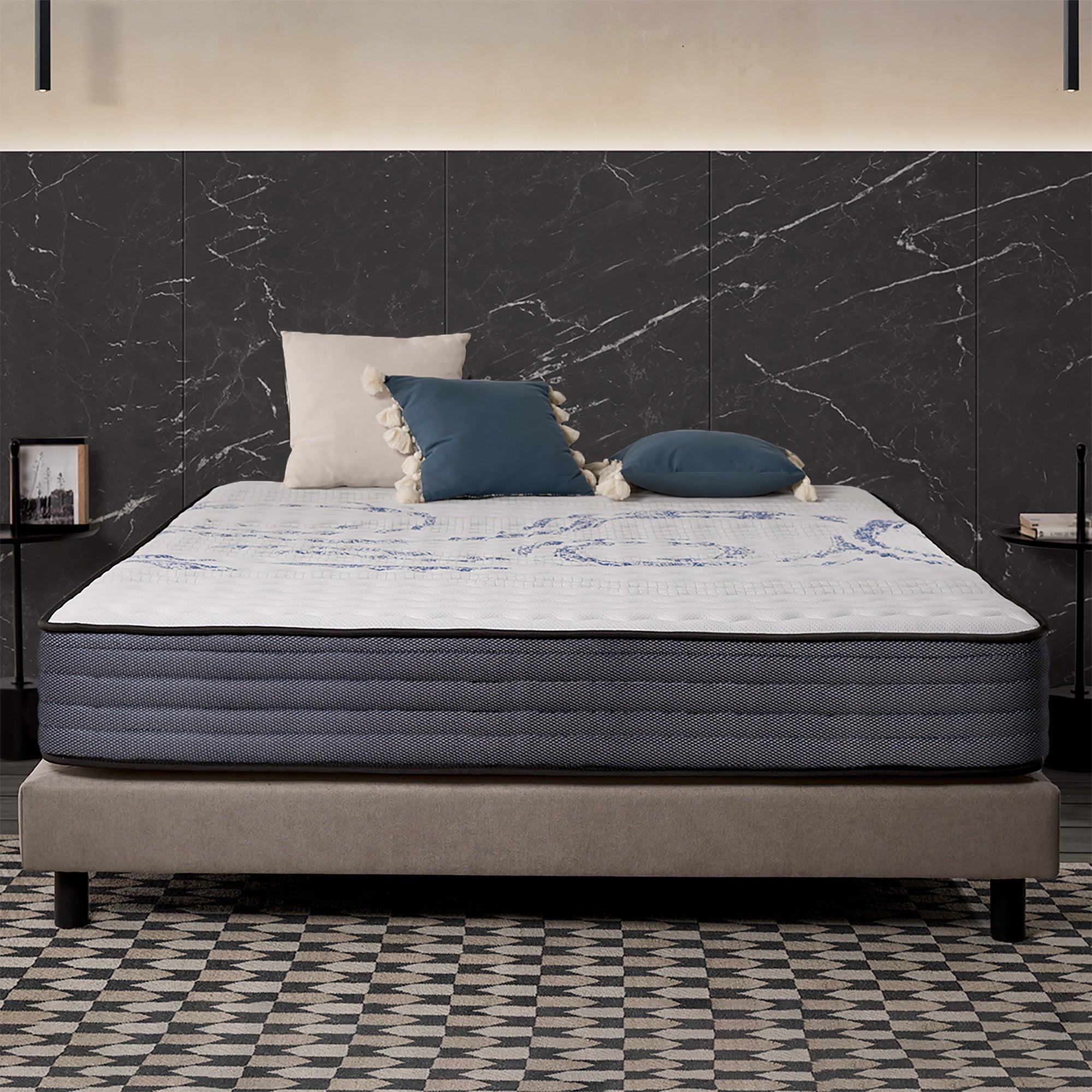 Matelas Perfectsleep 140x190 cm - Hybride - Ressorts Ensachés + Mousse à mémoire HR + Blue Latex - 7 Zones - Reversible - Hypoallergénique - 2