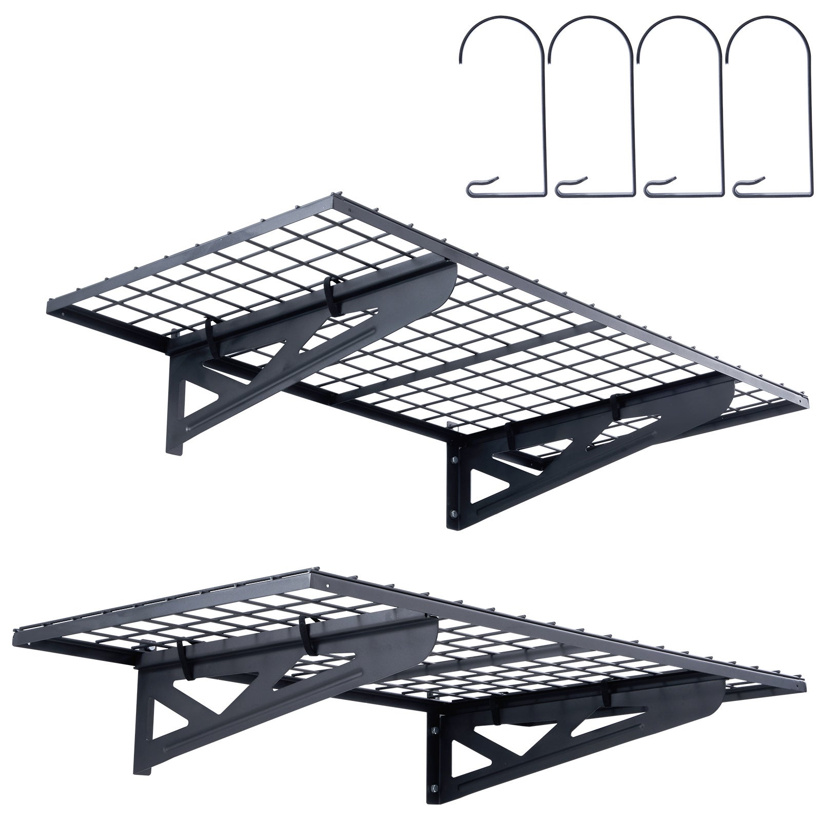 Supporto Porta Pneumatici Da Parete MGIDEA, Regolabile Da 81 A 122 Cm, Carico 90 Kg, Verniciato Nero, Per 4 Gomme Auto O Moto