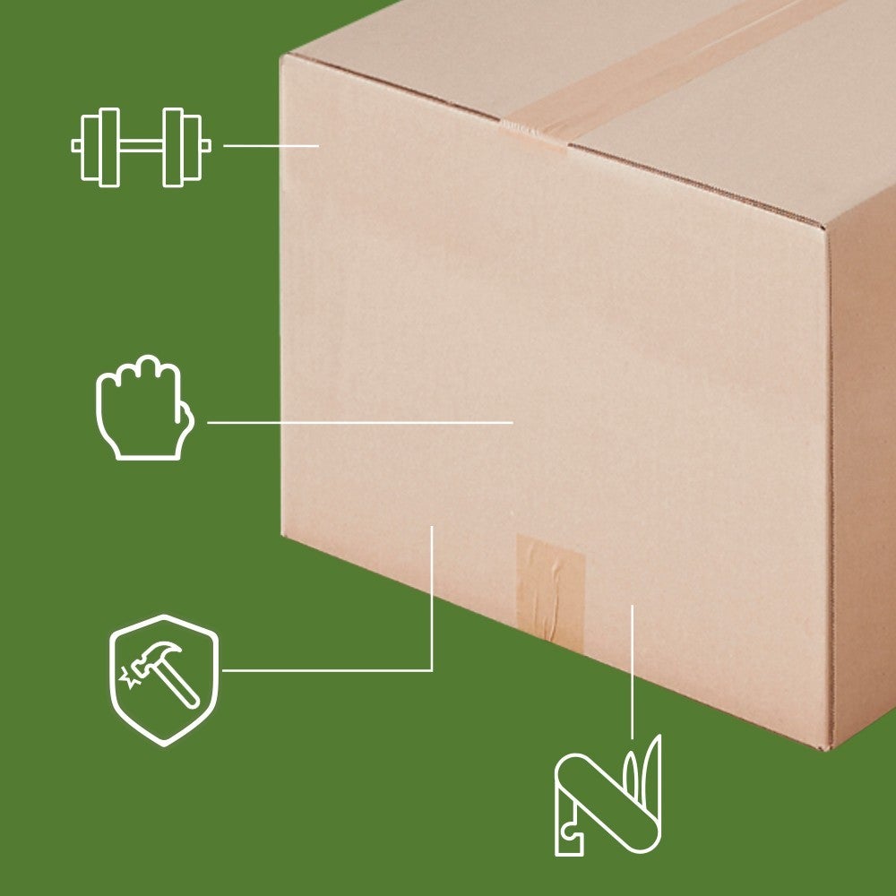 Pack and Move - Lot 20 cartons déménagement seconde main - 57 x 39 x 34 cm - Cartons réemployés - Seconde vie - 1 adhésif offert - 4