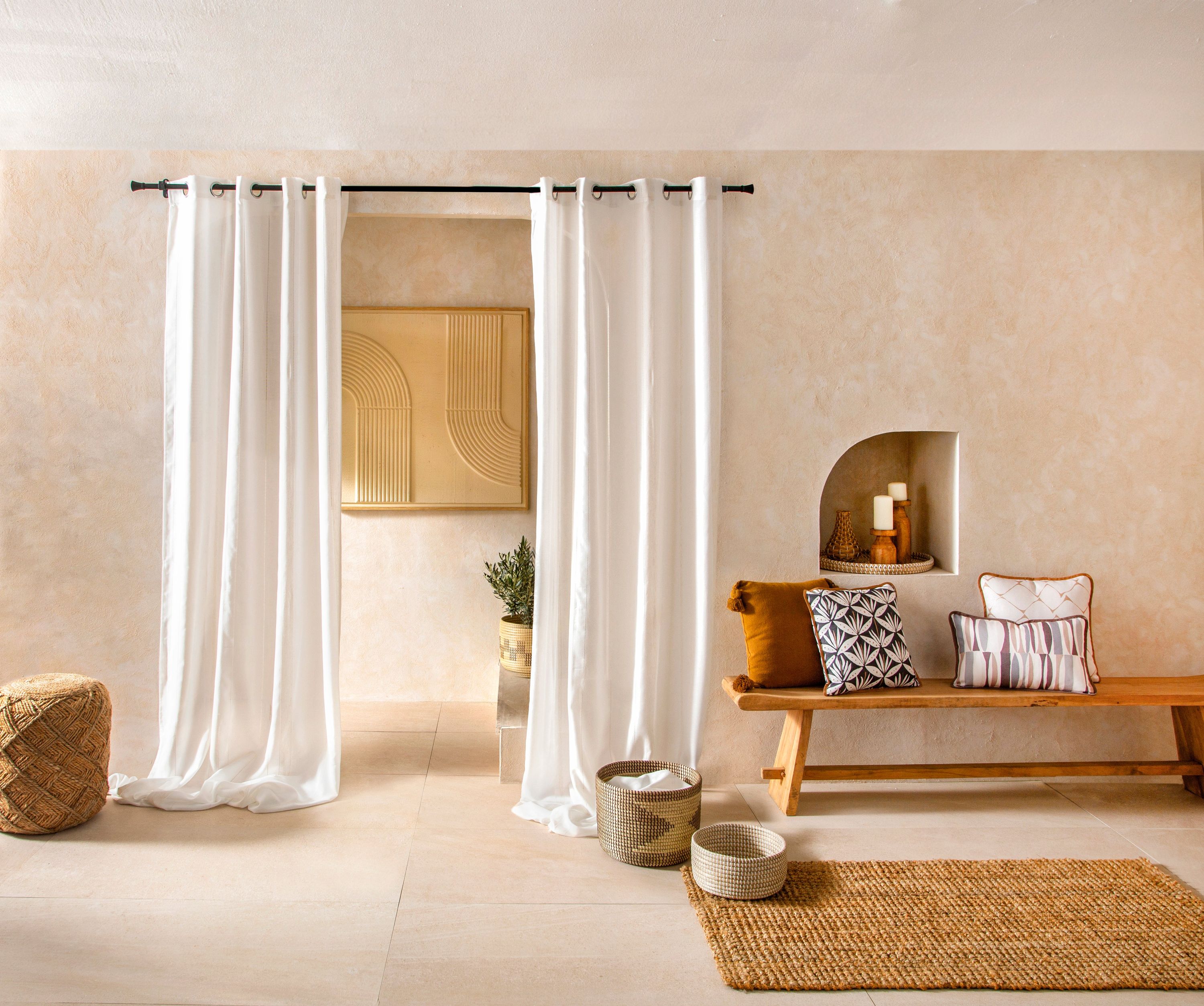 Rideau à oeillets Aranjuez INSPIRE rayures beige 140x280cm - 3