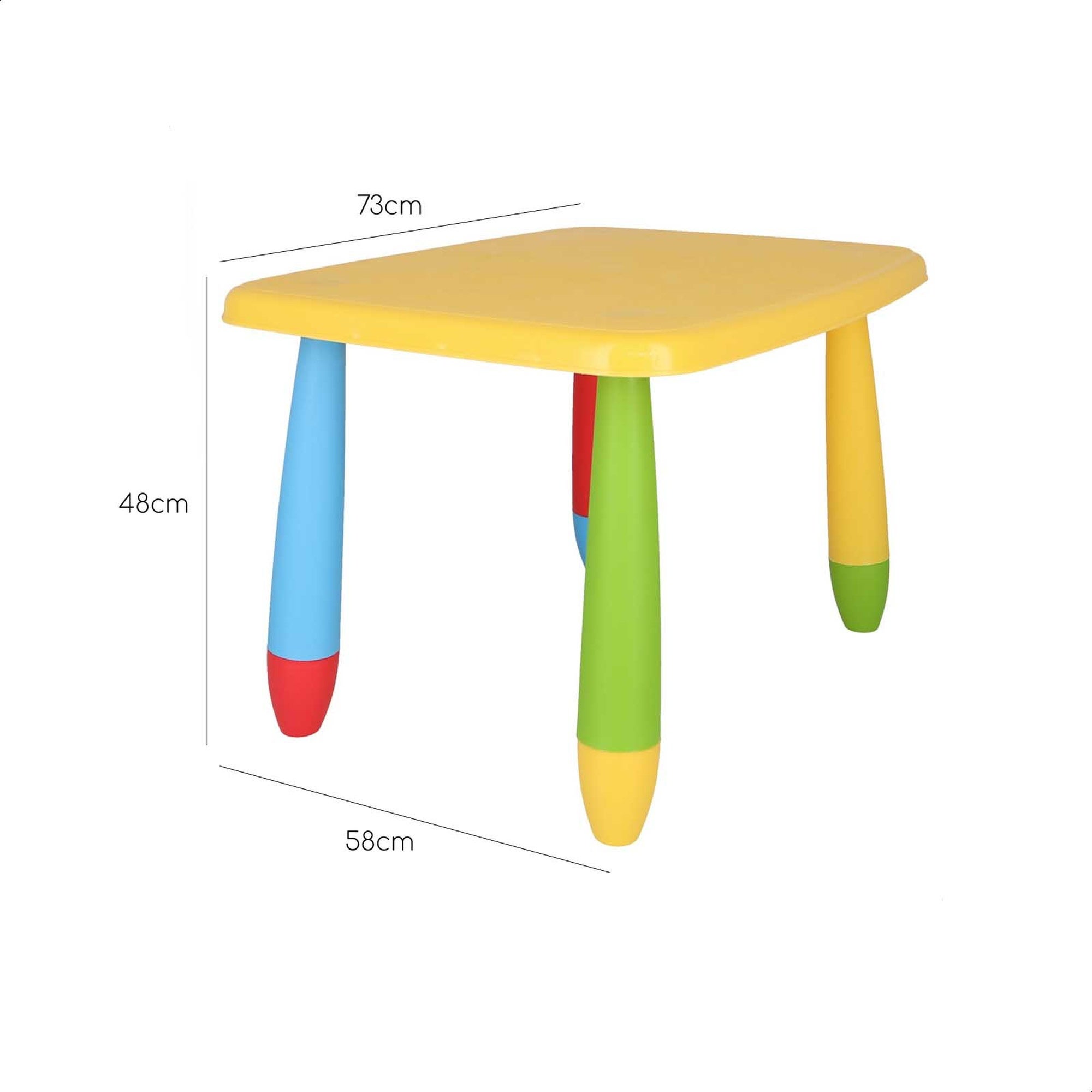 Meubles de maison et décoration des enfants rectangulaires jaunes - 2