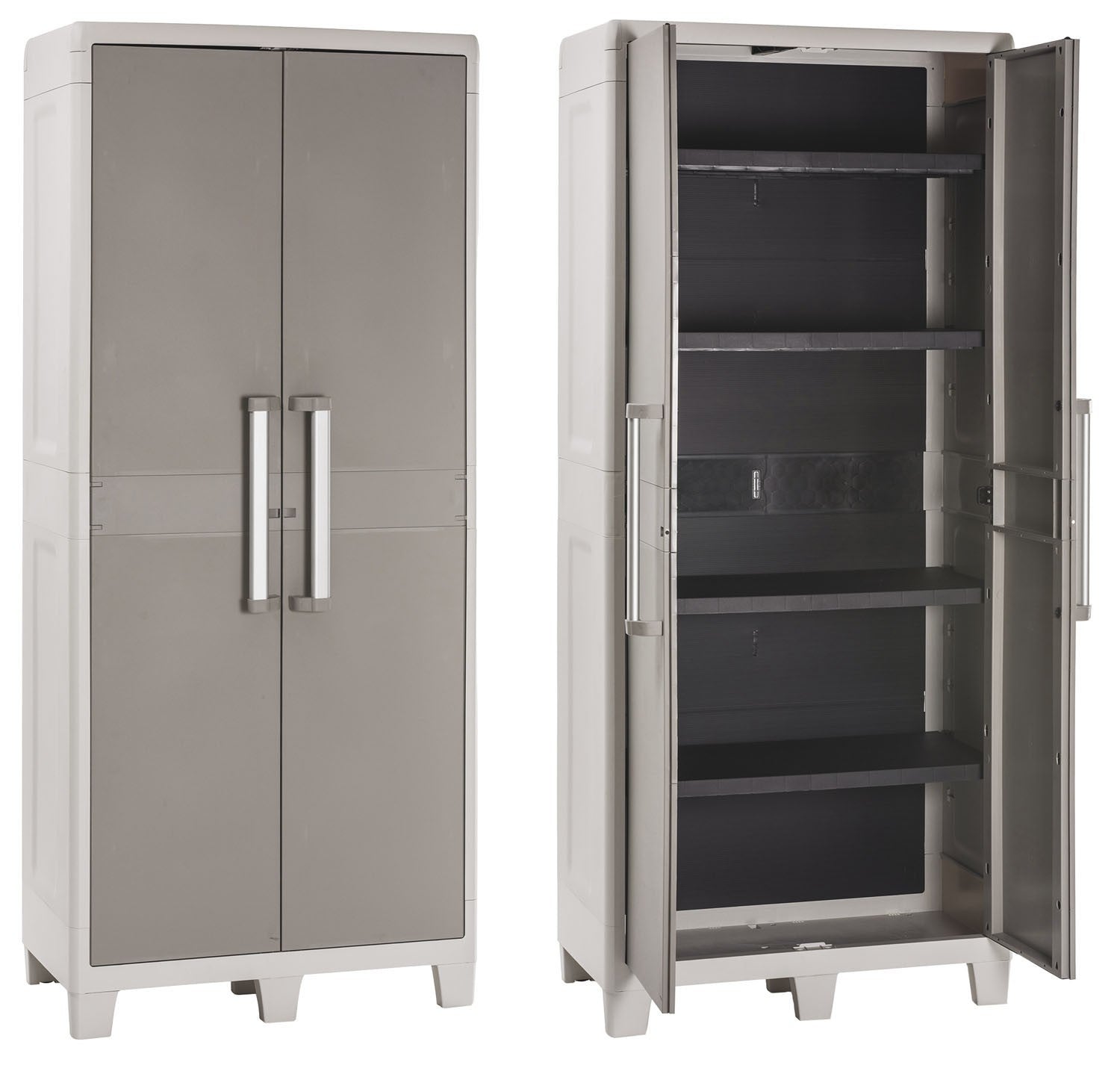 Armoire De Rangement Adventa Pour Produits Ménagers - 165x68x40cm - PVC Recyclé, Pour Intérieur Et Extérieur