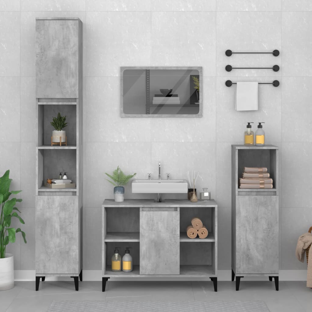 Mobile Lavamani Lisa Grigio – Salva Spazio Con Lavabo In Ceramica Reversibile, Larghezza 41 Cm, Per Bagni Piccoli - 3