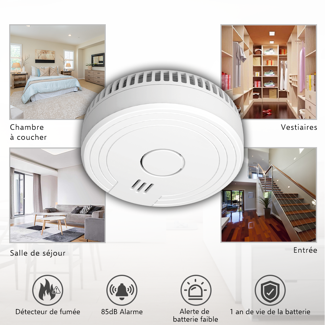 Rilevatore Di Fumo ELRO FS1801 - Sensore 10 Anni, Conforme EN14604, Bianco - Foto 10