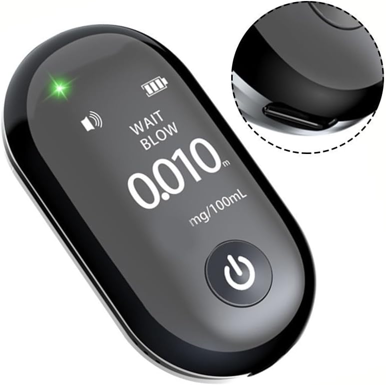 Alcootest numérique professionnel, détecteur d'alcool sans contact avec résultats rapides en 20 secondes, rechargeable via Type-C - 5
