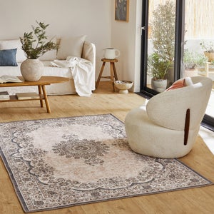 Tapis Main 65 X 125 Cm - Motif 3 Roses Bleues, Acrylique/polyester, Antidérapant, Lavable, Pour Salon, Chambre, Salle De Bain
