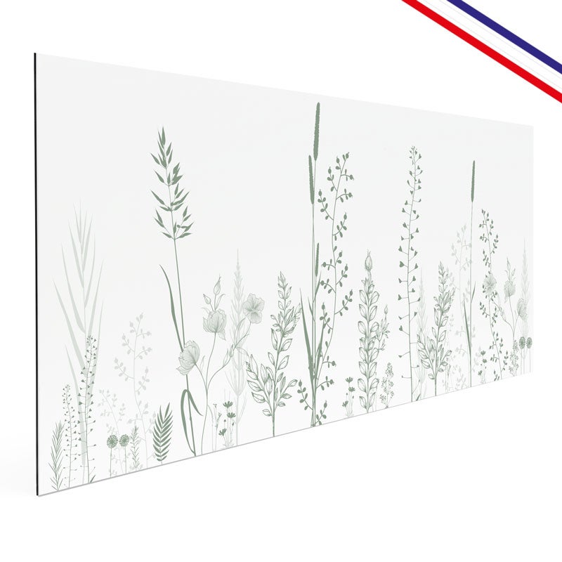 Crédence de salle de bain en Aluminium floral vert 140x30 cm (en 2 bandeaux) - Vegetalist - 4