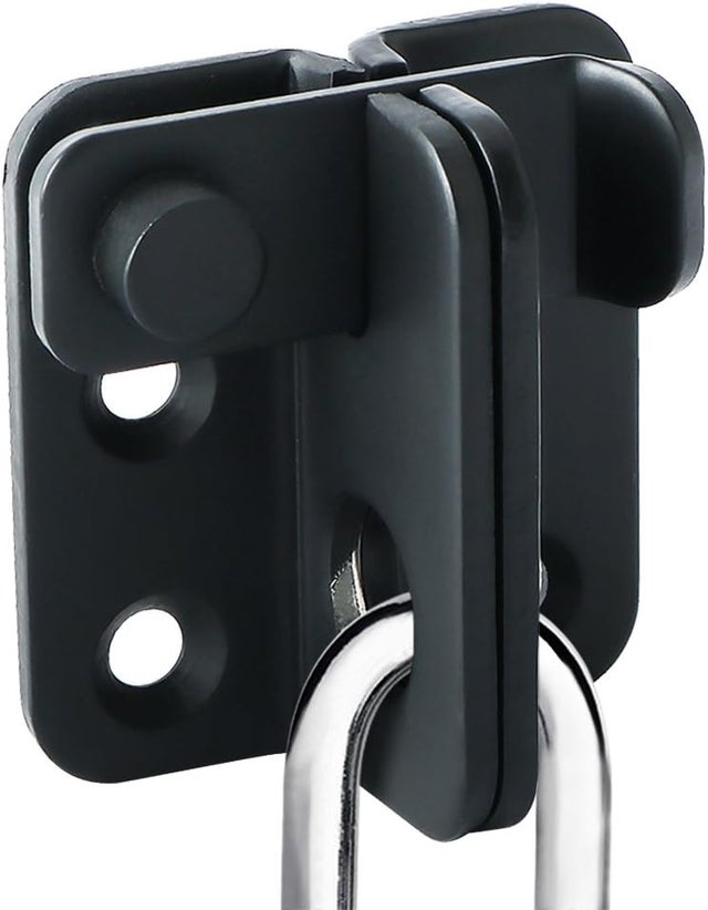 Coulissante Serrure Volet Loquet Porte Verrou Portail à Bascule Boulon avec Vis pour Fenêtre, Placard et Jardin, Finition Noir en Acier Inoxydable
