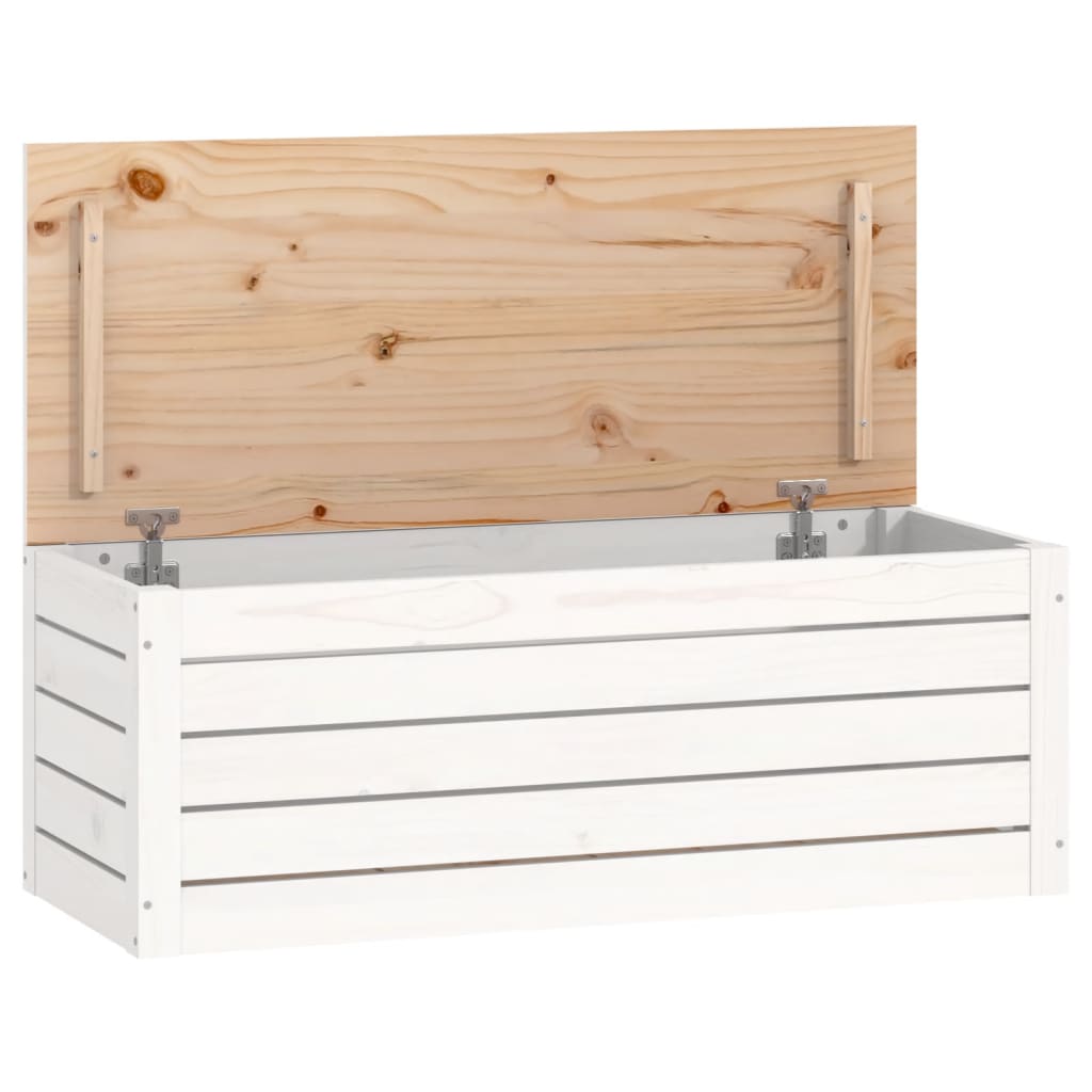 Caja de almacenaje madera maciza de pino 89x36,5x33 cm
