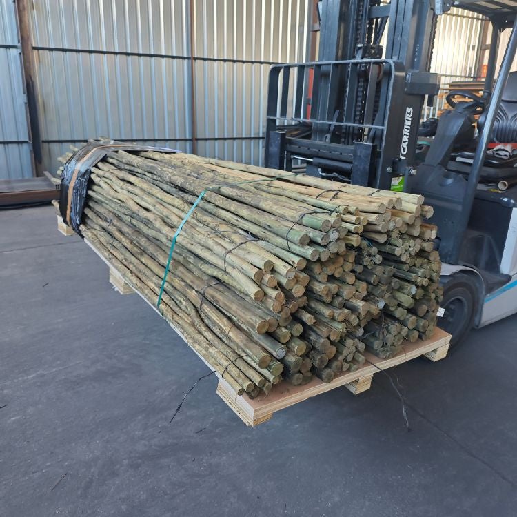 Confezione da 20 bastoncini di eucalipto trattato ø 2-4 cm x 2,40 m - 2