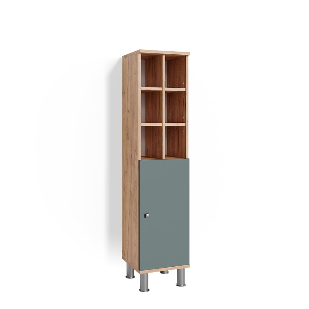 Vicco Meuble de rangement de salle de bain Chêne 30x190cm