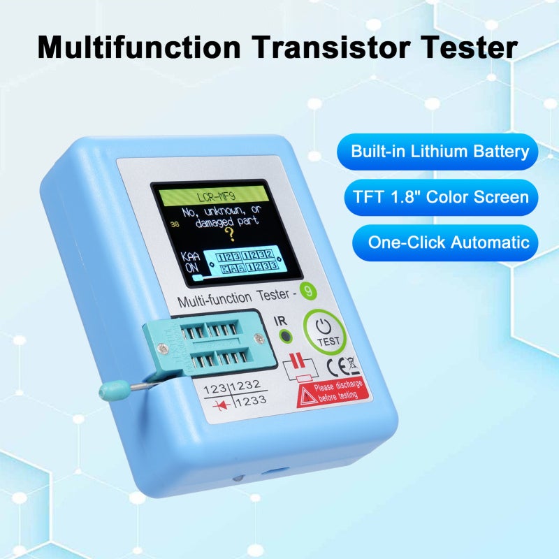 Multimètre, testeur de transistors avec écran LCD TFT LCR-MF9 - 4