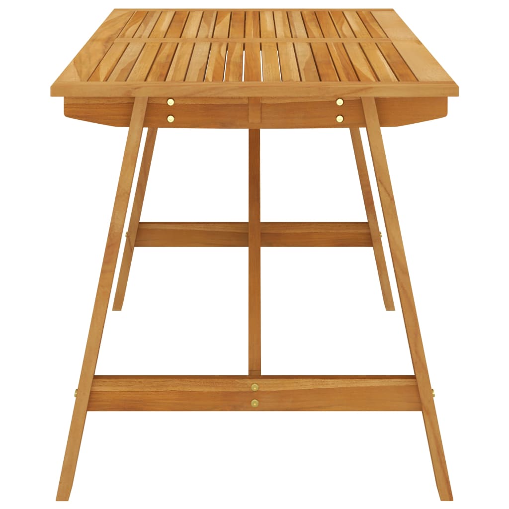 Table de jardin extensible rectangulaire en Bois Marron 4 places - 4