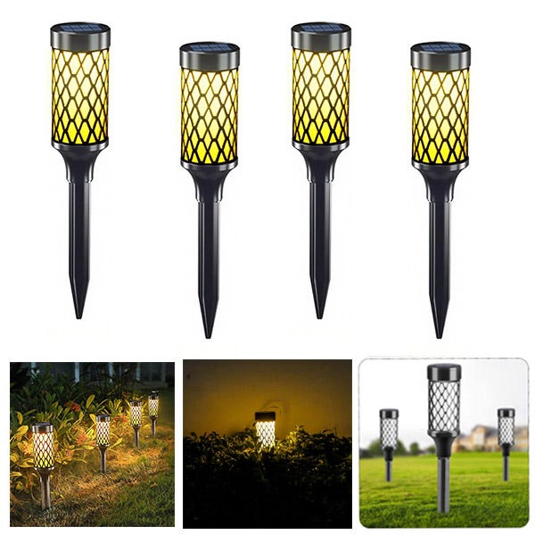 Confezione da 6 luci solari da pavimento, 8 LED impermeabili IP65, luci solari da giardino per prato, vialetto, piscina, bianco caldo | Leroy Merlin Confezione da 6 luci solari da pavimento, 8 LED impermeabili IP65, luci solari da giardino per prato, vialetto, piscina, bianco caldo | Leroy Merlin