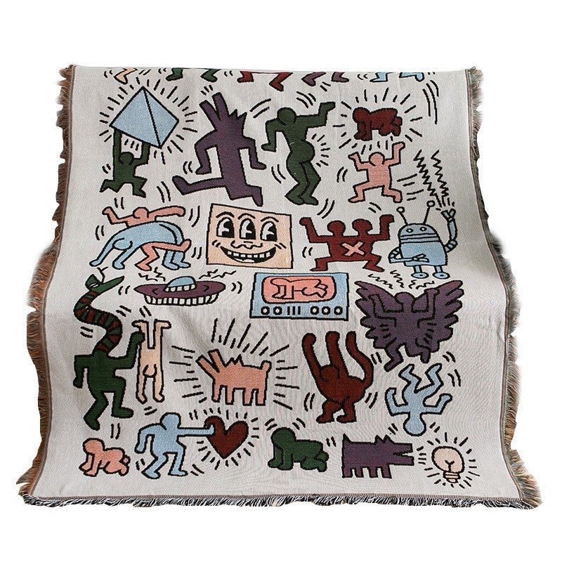 Copridivano Reversibile Boho TLB Productions | 180x381 Cm, In Ciniglia, Antiscivolo, Adatto Ad Animali Domestici, Lavabile