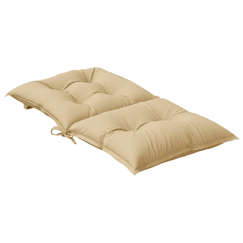 Cuscini per sedia schienale basso 2 unità tessuto beige melange 100x50x7 cm - COMFORTXL - 6