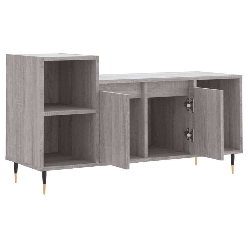 vidaXL Meuble TV Sonoma gris 100x35x55 cm Bois d'ingénierie - 6