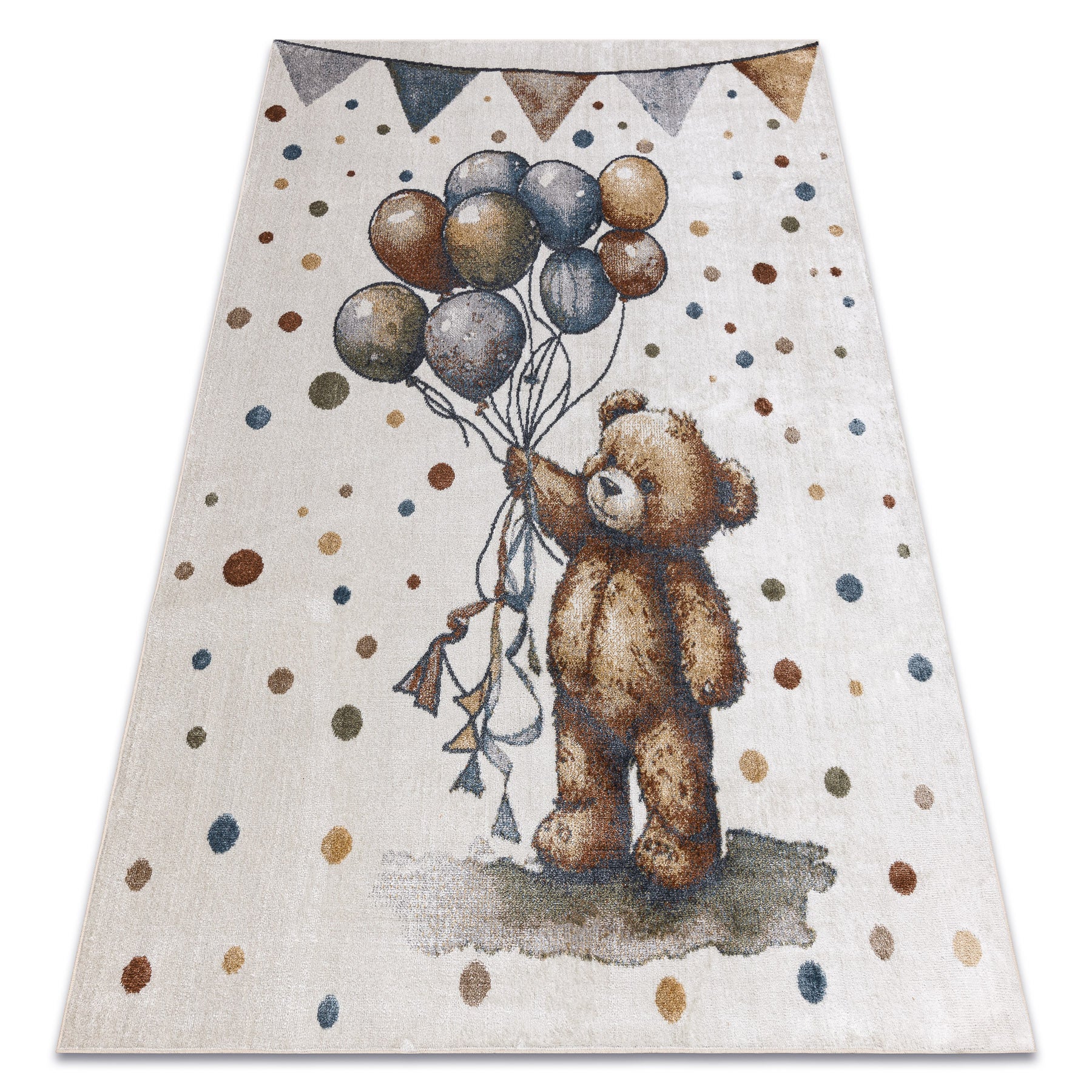 Dywan BONO 9614 Miś, balony kremowy / jasny szary 120x170 cm