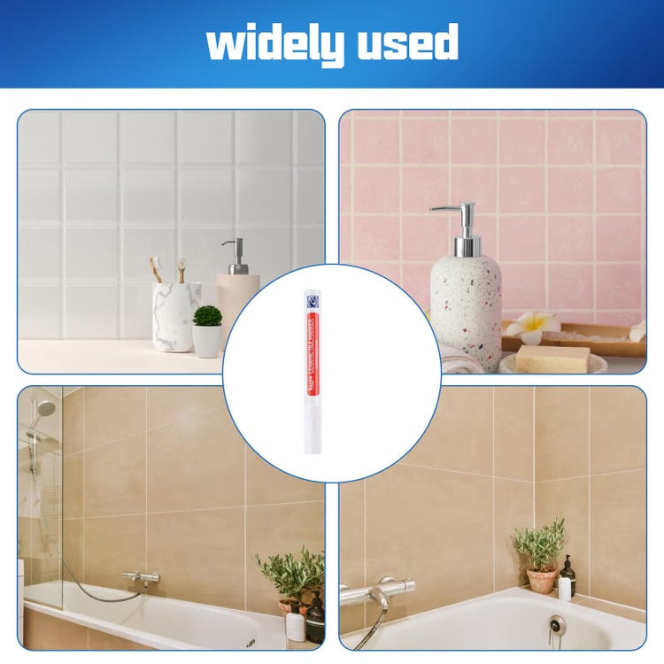 Stylo de réparation de joints blancs, agent de réparation murale, stylo de peinture pour salle de bain et cuisine - 12 pièces - 6