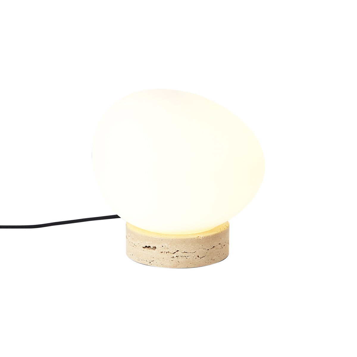 Qazqa japandi lampa stołowa ze szkłem - Sally - beżowy, okrągły, max. 15w, e27, 19.5cm, IP20 oświetlenie wewnętrzne