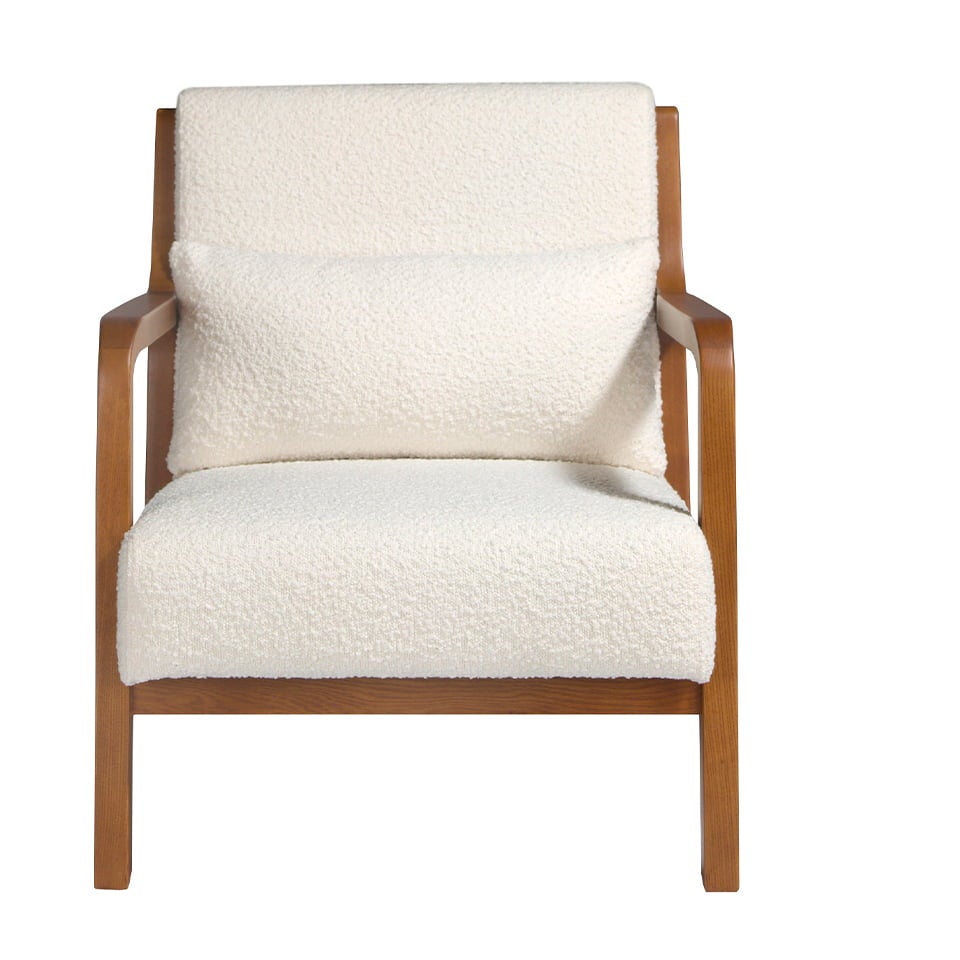 ANGEL CERDA Fauteuil en tissu blanc - 2