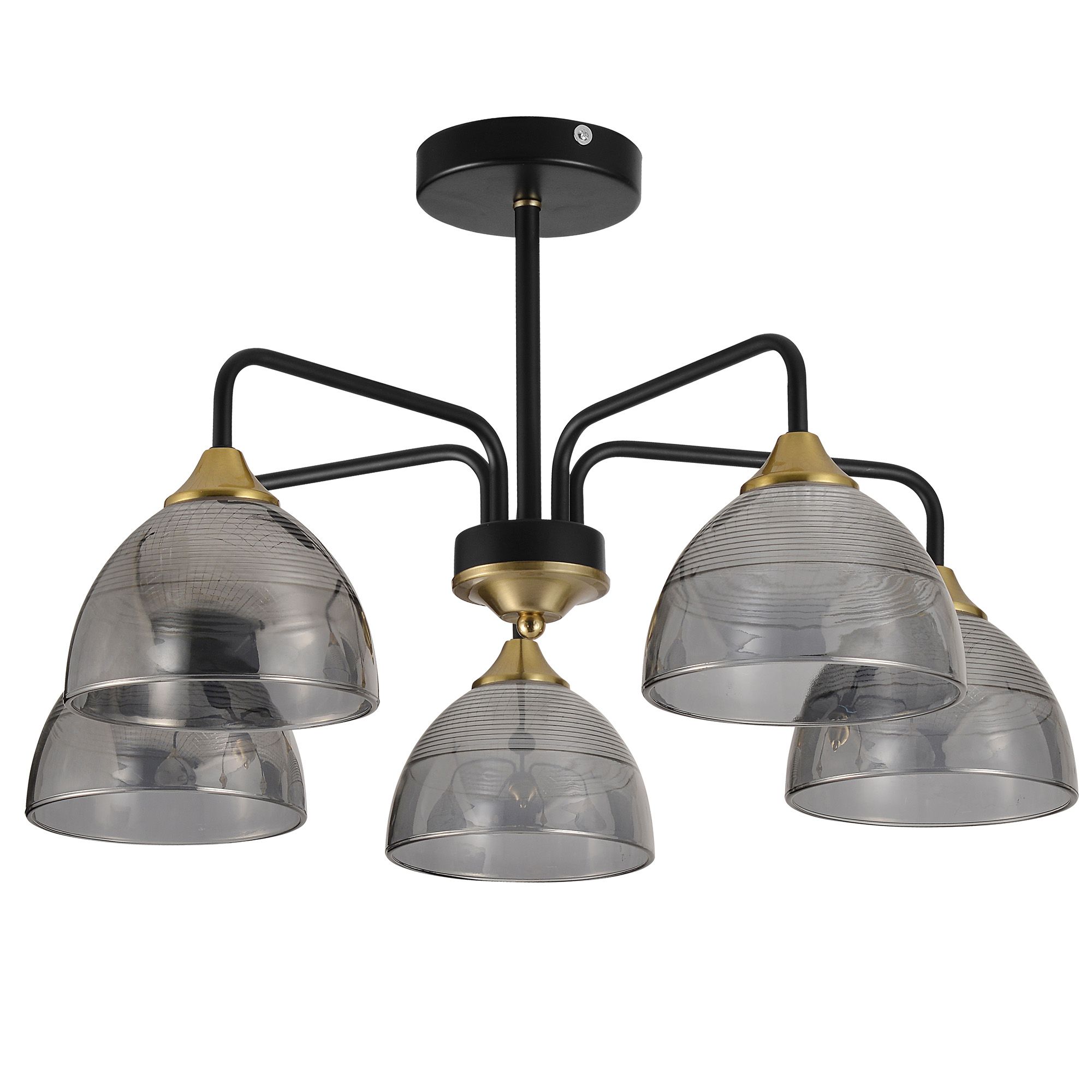 Lampa Sufitowa Wisząca Toolight G085-5C Czarny Szary