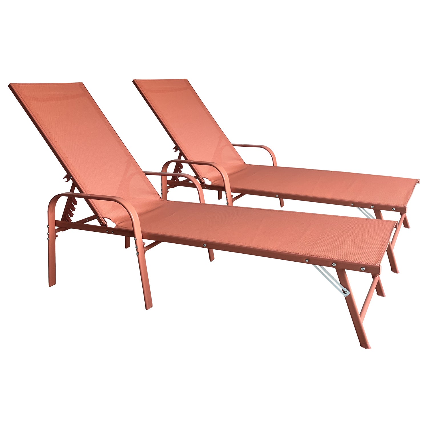 Lote De 2 Tumbonas Cyprus Gris – Estructura De Aluminio Antracita – Reposacabezas Incluido Y Respaldo Reclinable En 5 Posiciones – Plegables Y Resistentes Para Jardín O Terraza