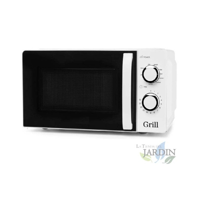 Microondas con Grill 20L 900W Orbegozo | Microondas de Sobremesa Giratorio | Microondas de Convección 9 Potencias Temporizador