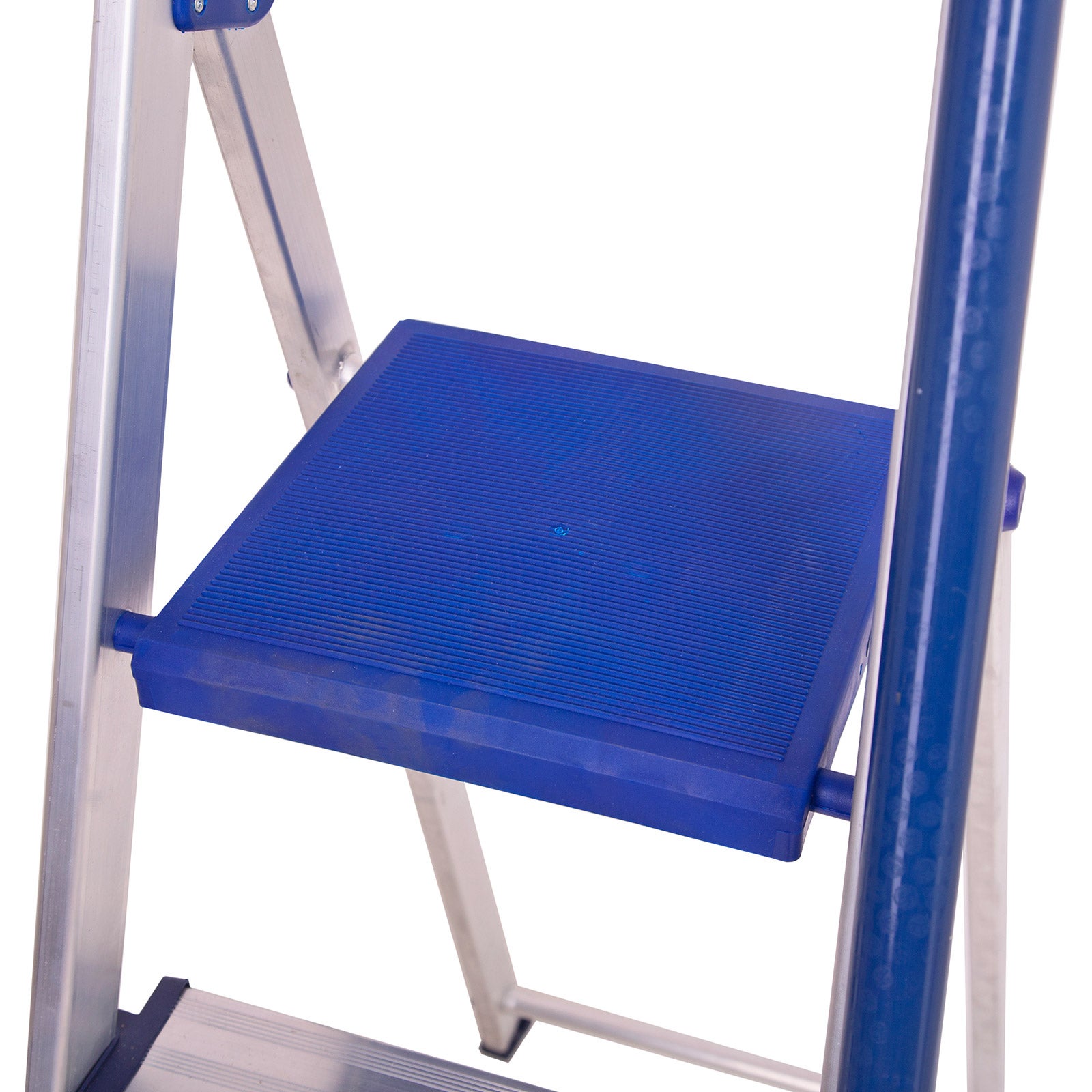 HOSTRÖM Escabeau 8 marches Secure pro, aluminium renforcé, sécurisé avec rampes, tablette porte-outils, hauteur plateforme 182cm, charge 150kg - 6