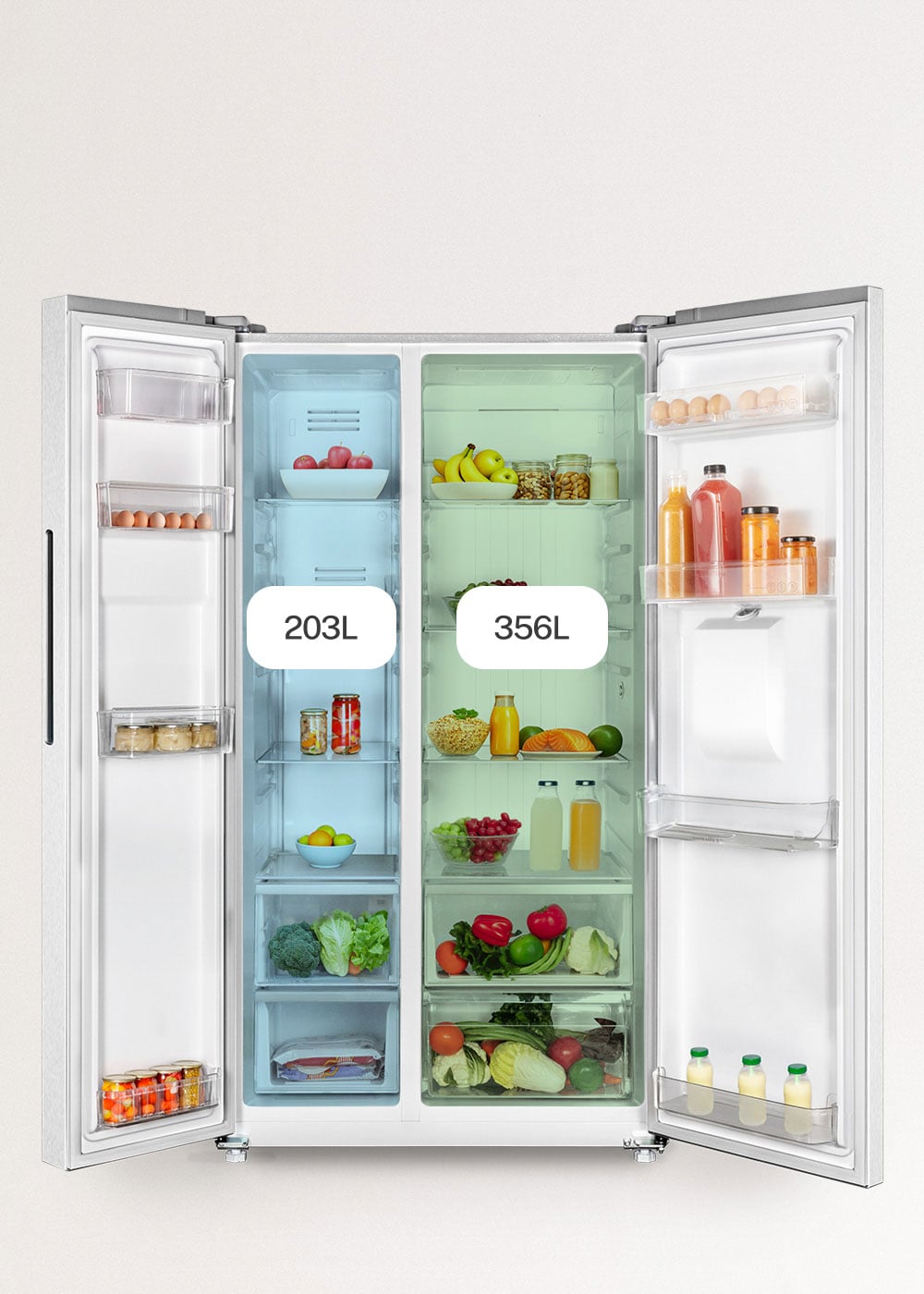 CREATE - FRIDGE STUDIO SIDE BY SIDE 559 - Réfrigérateur avec distributeur d'eau Side by side 559L No Frost- Inox - 5