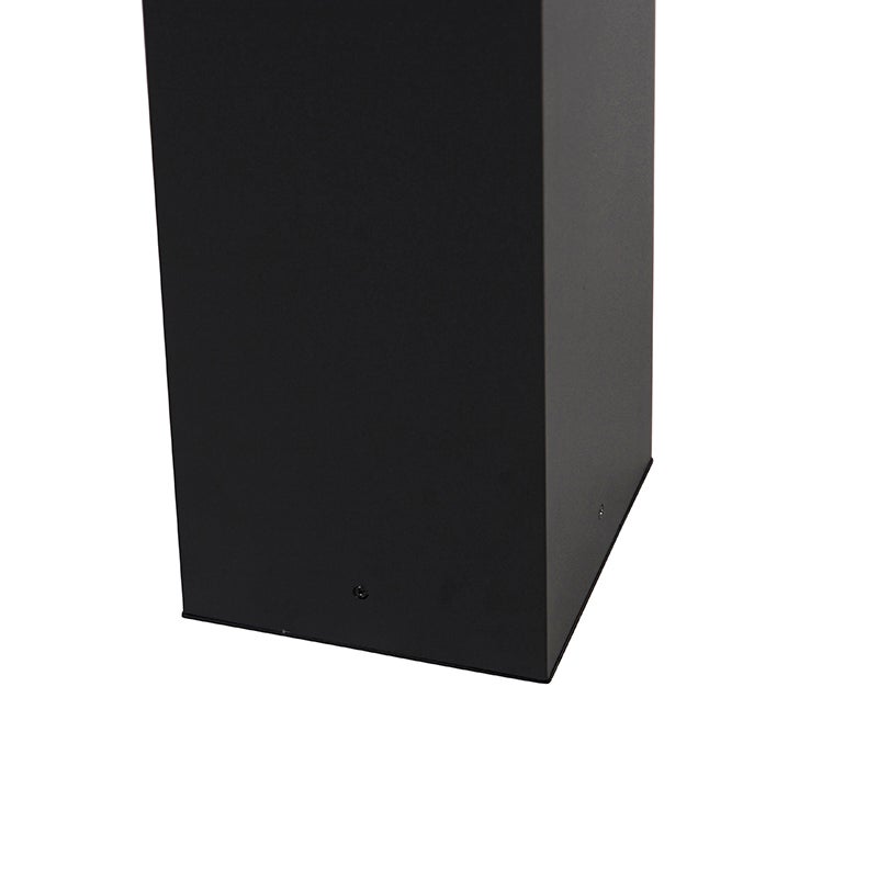 Qazqa industriel borne lumineuse extérieure pour jardin - Charlois - noir, max. 40w, e27, 80cm, IP44 - 6