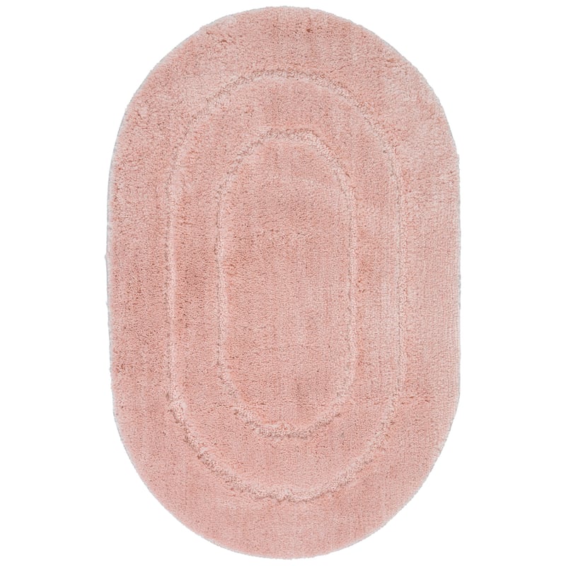 Dywanik łazienkowy Soft 50x80 cm antypoślizgowy owalny różowy