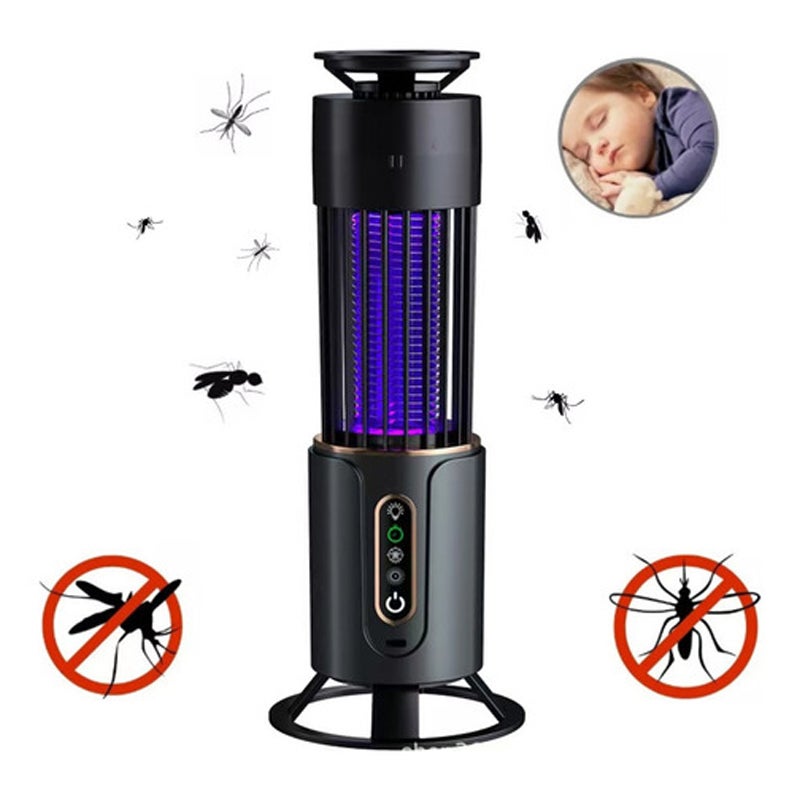 Lampa na komary 2 w 1, ładowana przez USB - tryb wiszący lub do postawienia na płasko - lampka nocna z 2 kolorami - do domu, ogrodu, na kemping