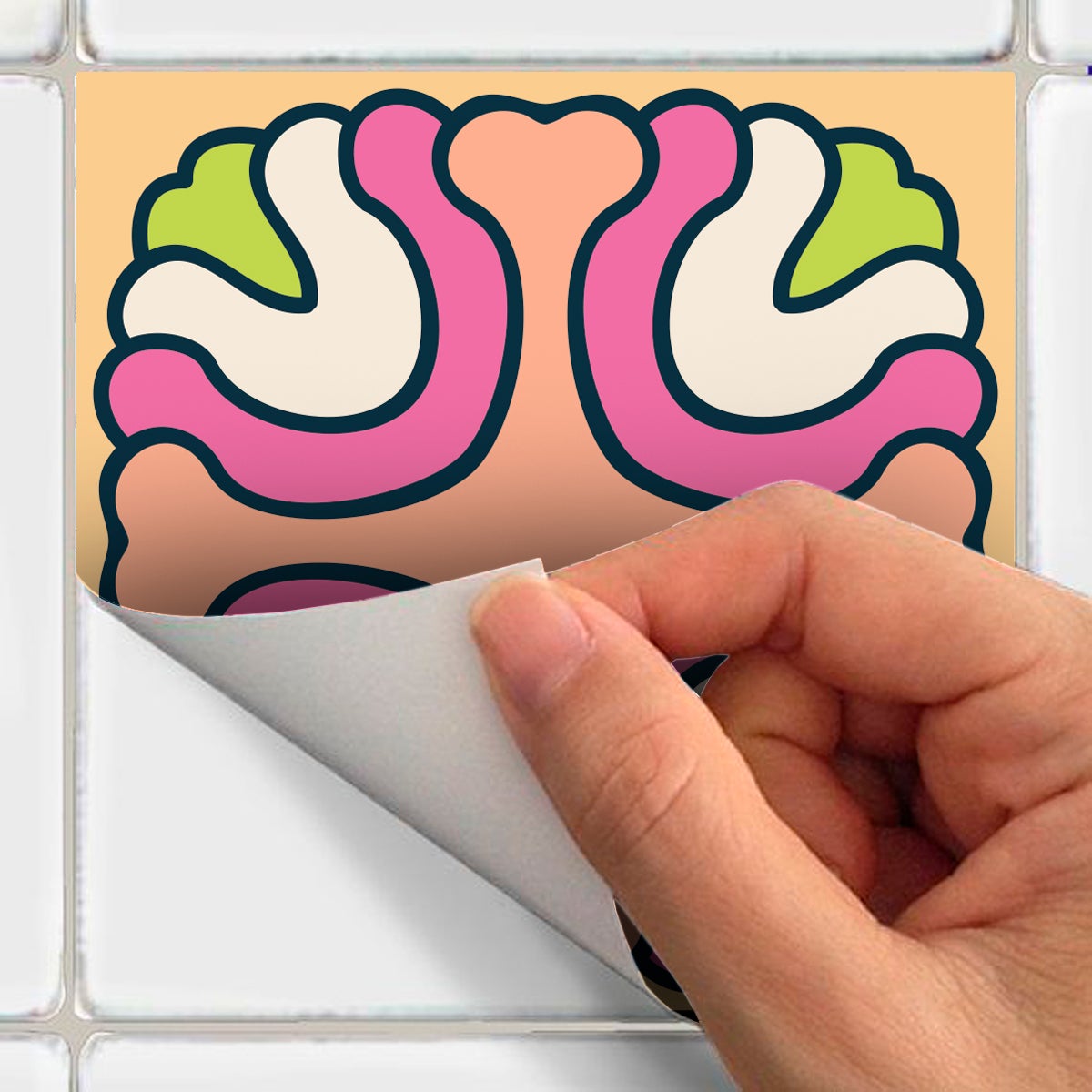 12 adesivi piastrelle di cemento Tahiti - Sticker adesivo - adesivi murali - 12stickers10x10cm - 5