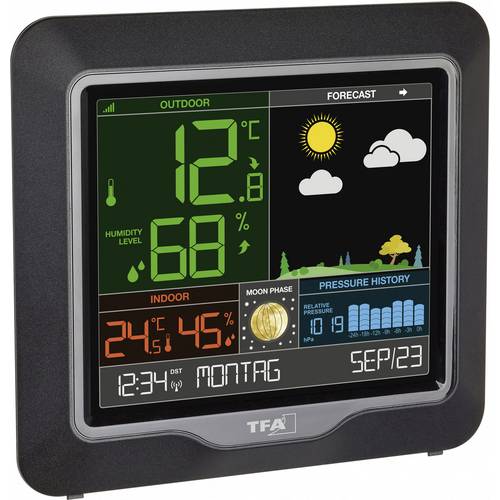 TFA Stazione Meteo 30.5002: Temperatura E Umidità Con Funzione Min/Max, Display Ampio, Nera/bianca - 4