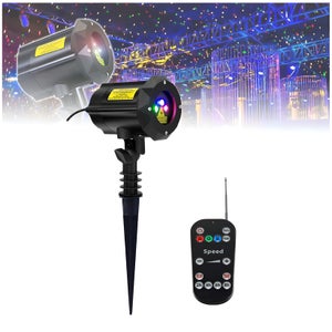 Projecteur Étoile Luciole LED Pour Jardin - Télécommande, IP65, Minuterie 2/4/6/8h - Décoration Noël, Fête, Halloween