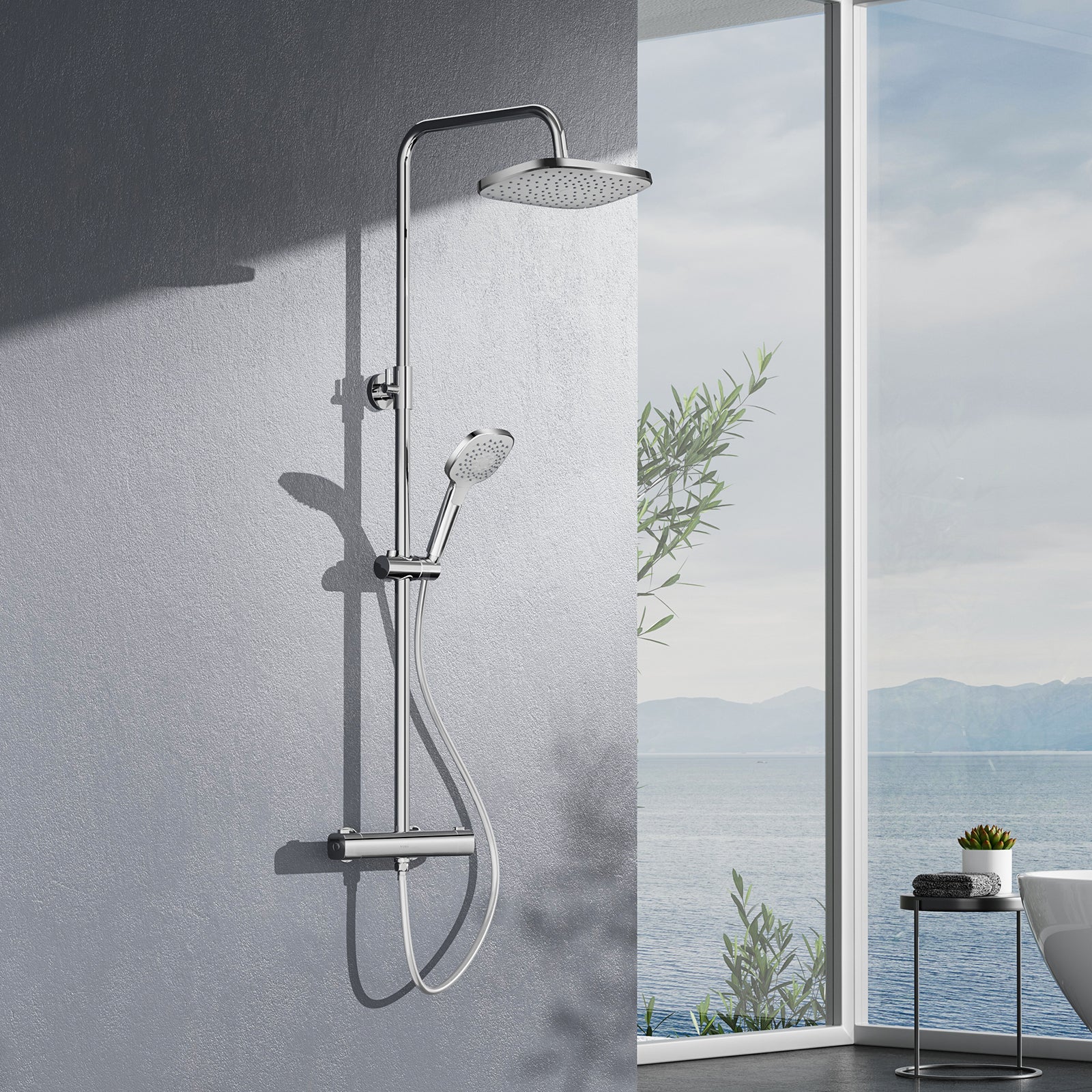 Douche Pluie Jardin Pommeau De Douche Solaire AREBOS 15cm - Douche Pluie Économique à Jet Doux Pour Jardin Douchette Jardin Chromée Douche Pluie Jardin Pommeau De Douche Solaire AREBOS 15cm - Douche Pluie Économique à Jet Doux Pour Jardin Douchette Jardin Chromée