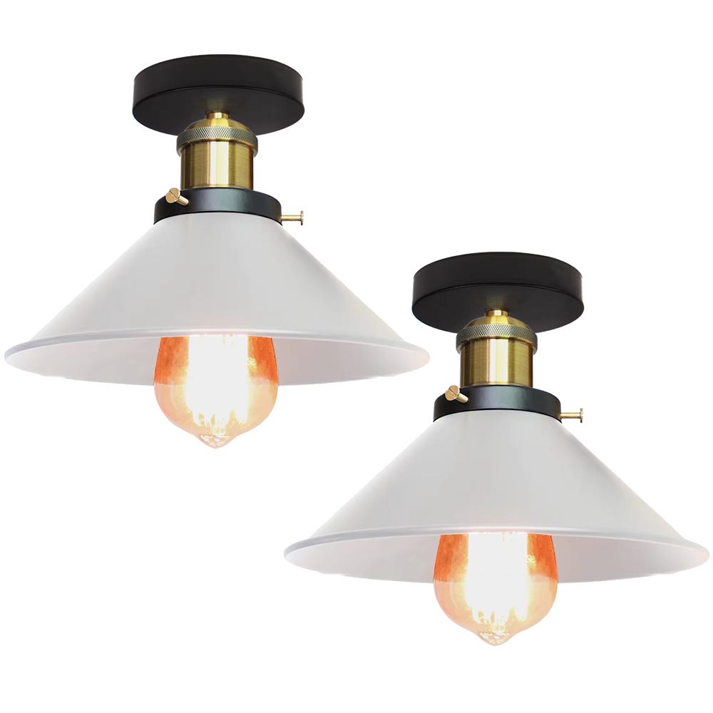 iDEGU Lot de 2 Lustre Suspension Rétro 24CM Suspension Luminaire Moderne Style Scandinave Plafonnier E27 Métal Bois Lampe Suspension pour Chambre iDEGU Lot de 2 Lustre Suspension Rétro 24CM Suspension Luminaire Moderne Style Scandinave Plafonnier E27 Métal Bois Lampe Suspension pour Chambre