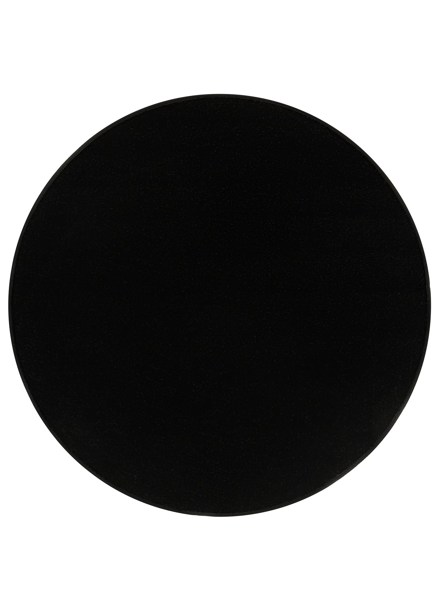 TAPISO Mono Rond Tapis Séjour Poil Court Intérieur Extérieur Moderne Noir Uni OEKO-TEX 160 x 160 cm - 5