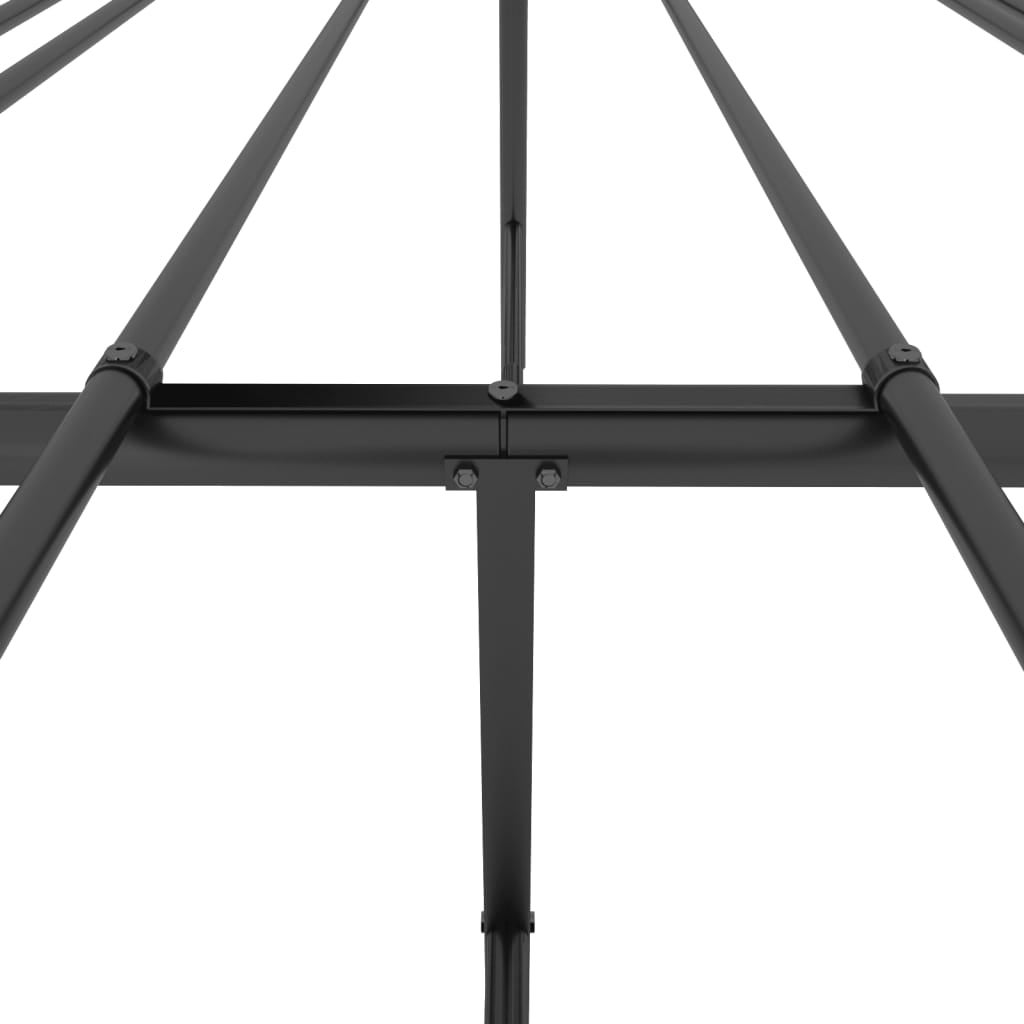 Cadre de lit métal noir 140x200 cm - 7