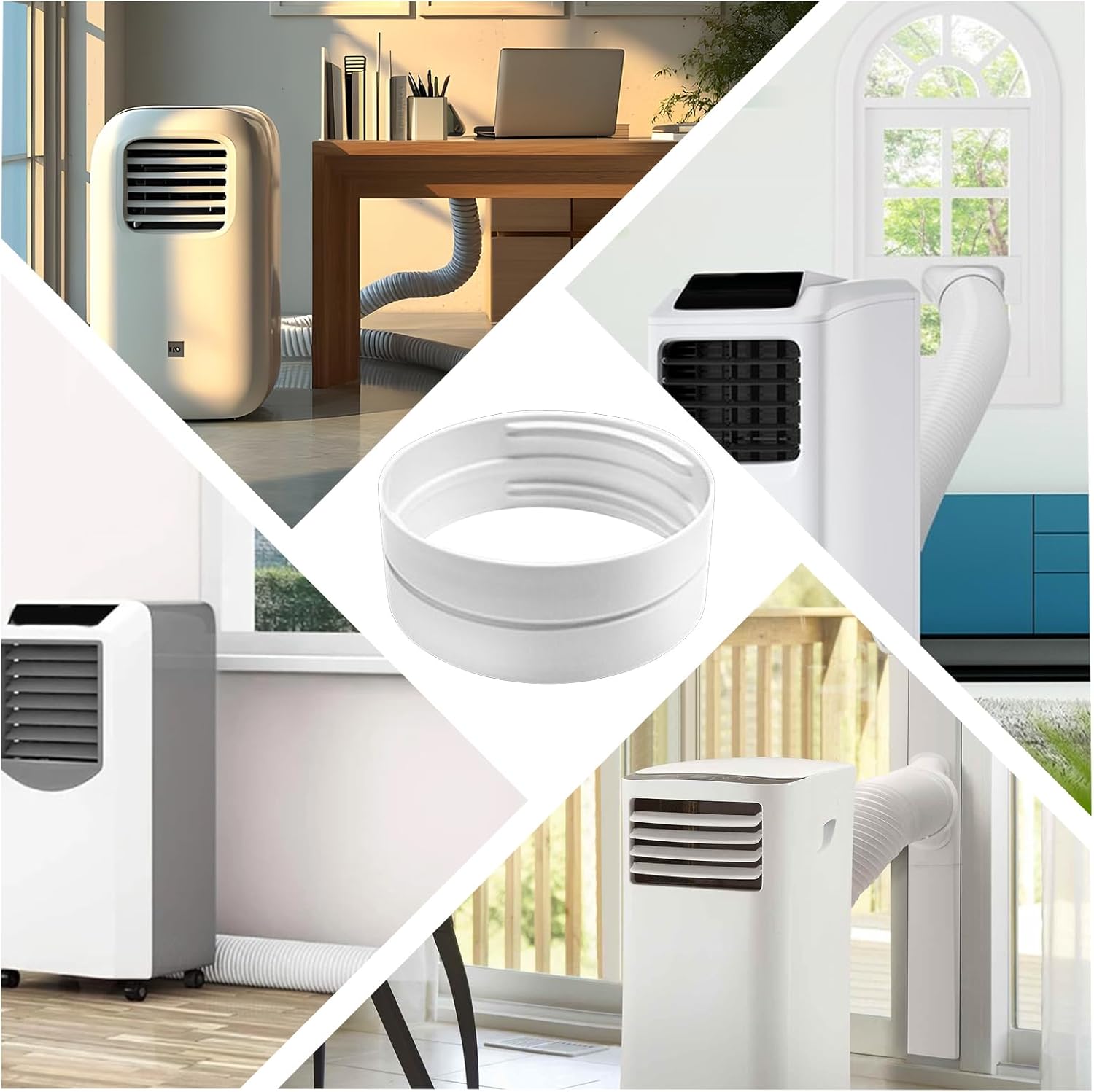 Adaptateur de tuyau de climatisation, connecteur de tuyau de ventilation portable, 150 mm - 4