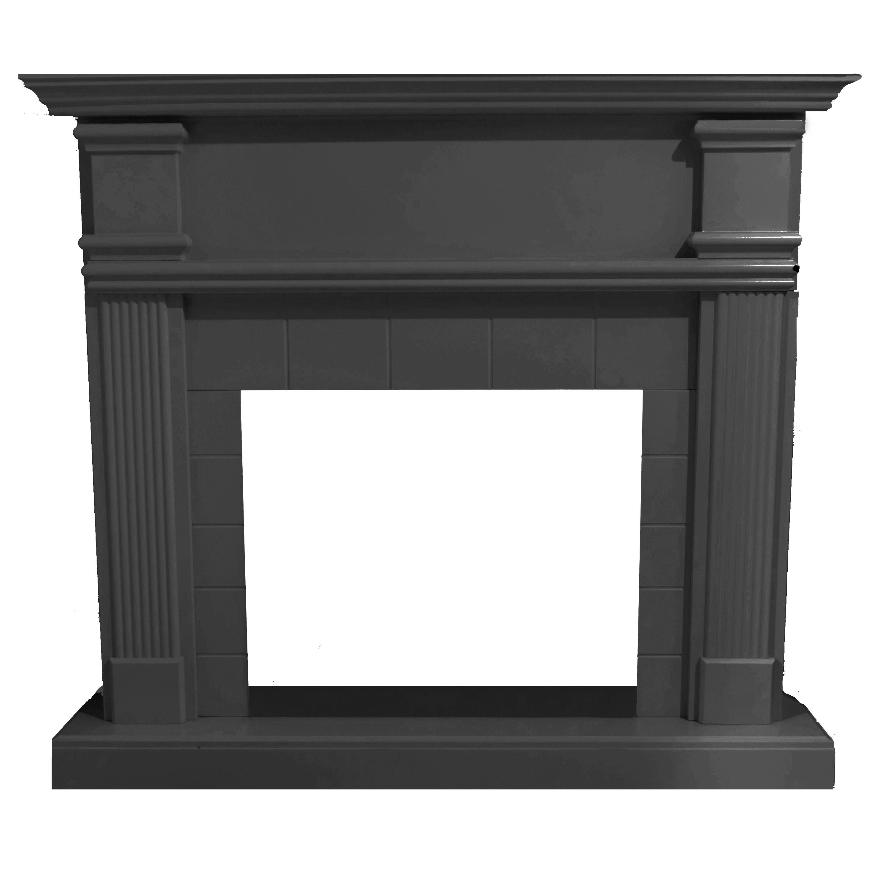 Mpc Deep Grey MDF Caldera Fireplace Frame, for Vulcan Fireplace or